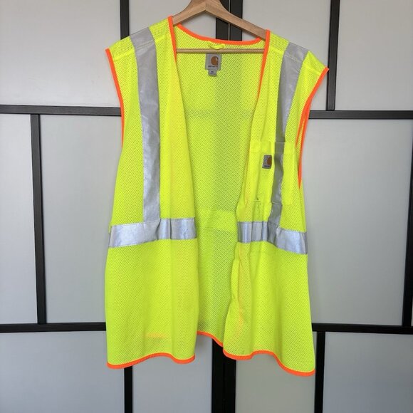 Carhartt Safety Vest Class High Visibility Reflective Size 4XL Work Construction - Picture 1 of 13